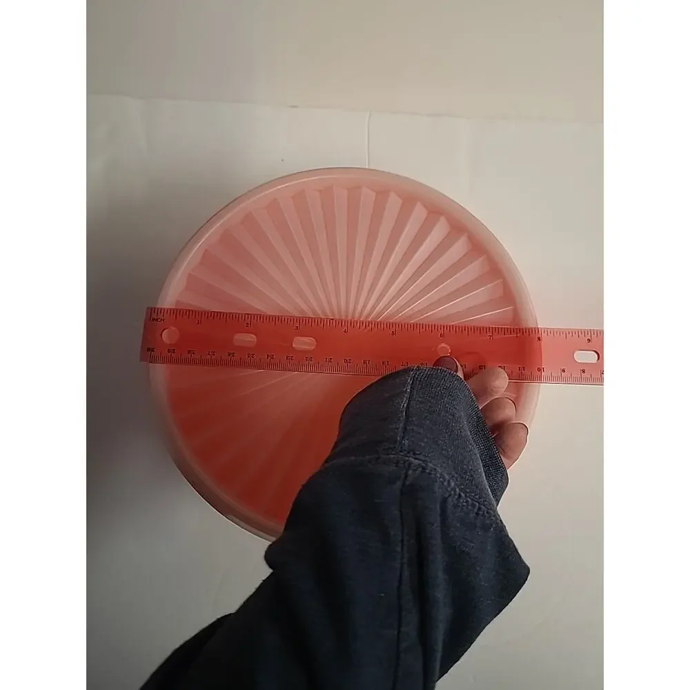 Tupperware Servalier Orange Canister with Sealing Lid Vintage 3